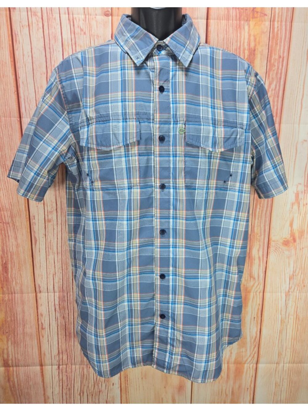 Exofficio Mens Plaid Fishing Shirt Size Medium